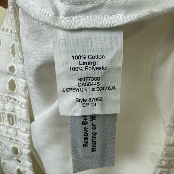 NWT Madewell White Eyelet Sleeveless Dress Size 6 - Picture 7 of 10